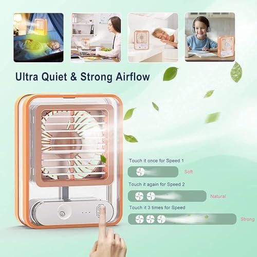 Rechargeable Mini USB Fan With Mist Water Spray